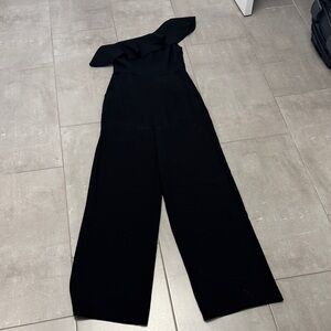 BCBG Elegant Black One-Shoulder Jumpsuit
